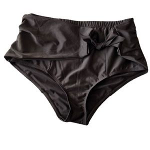 Torrid Black Belted Swim Wear Briefs